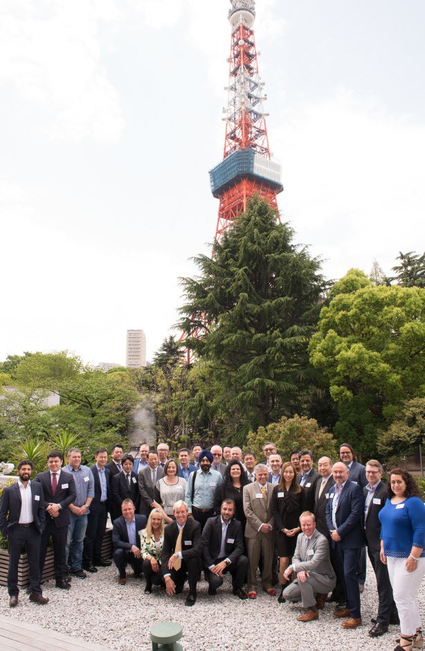  Pharma Logistics Network Attendees gather in the Shadow of the Tokyo Tower 2018 PLN Conference - Tokyo, Japan